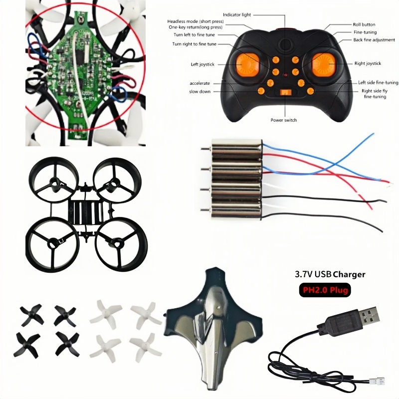 Brushed Drone Motor - Complete DIY Drone Kit 2.4G 6Axis