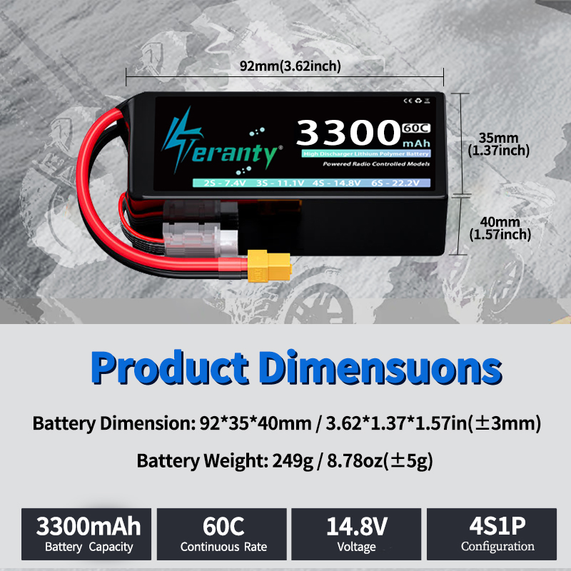 TERANTY 4S 3300mAh Lipo Batter - Lipo Battery 4S recension och pris
