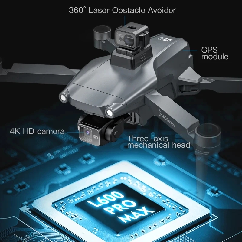 L600 PRO MAX GPS Drone Profess - Brushed Drone Motor recension och pris