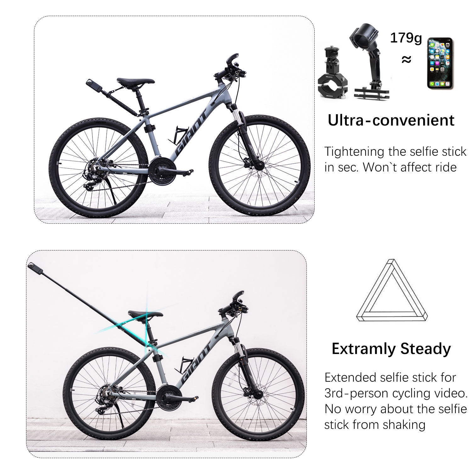 Camsteer Premium Bicycle Posts - Runcam Camera recension och pris