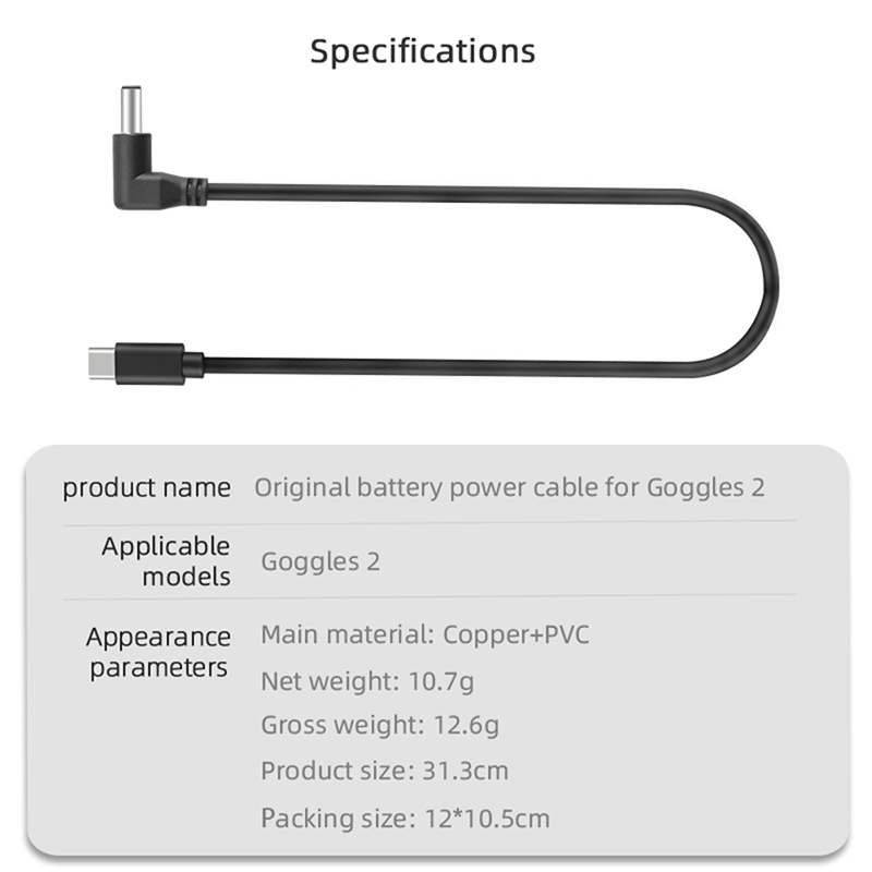Original Glasses Battery Cable - Drone Goggles Dji recension och pris